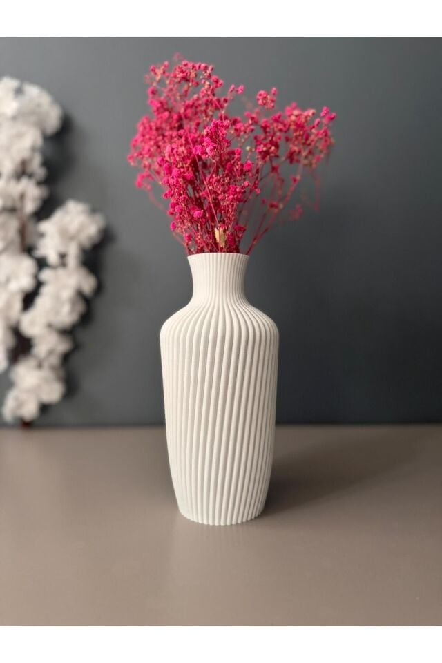 Modern ve Şık Dekoratif Plastik Vazo *X-Large Boy* 35 cm