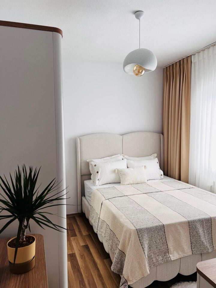 Beton Görünümlü 40 cm Tekli Avize - E27 Rustik Ampül Hediyedir. Beyaz veya Günışığı