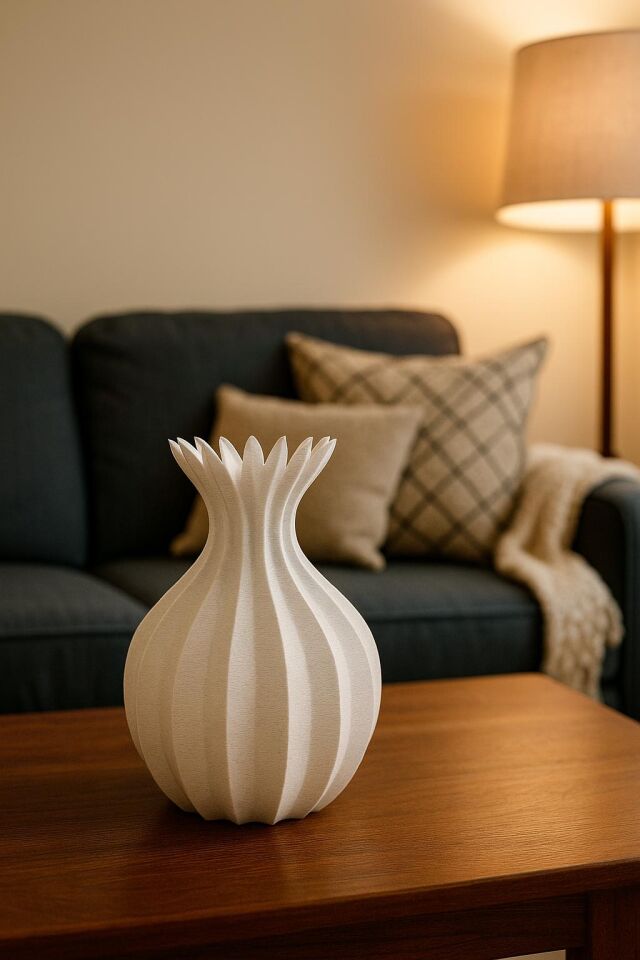 Beton Görünümlü Çiçek Vazo