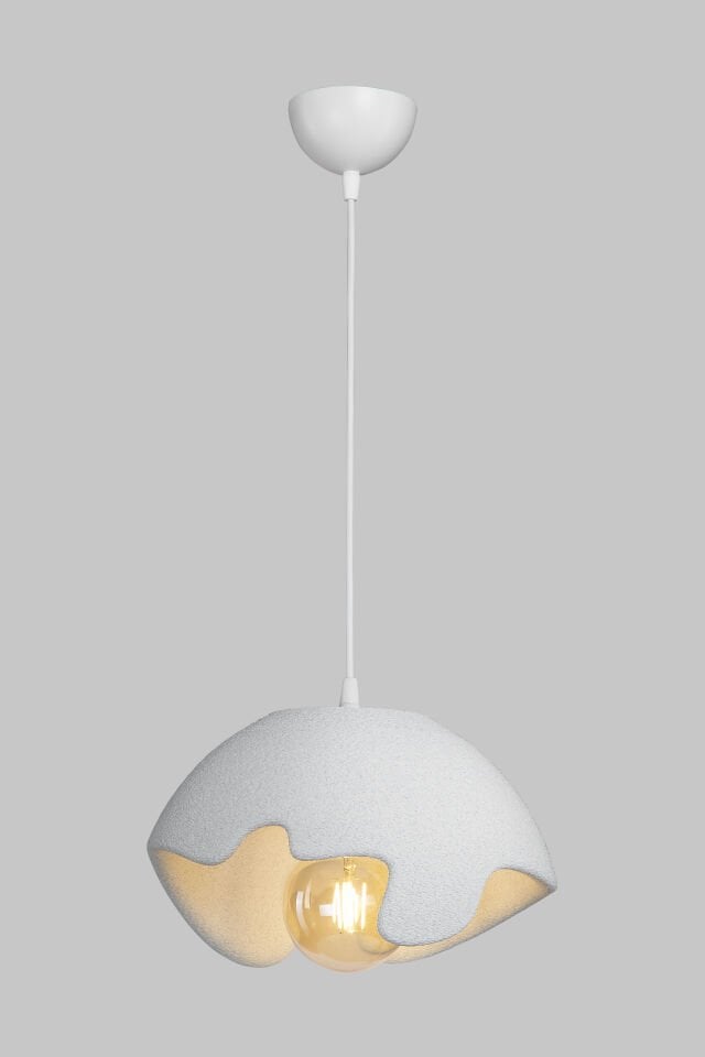 Tekli Sarkıt Avize, Modern Avize, Bohem Beton Görünüm Avize 30 cm (RUSTİK AMPÜL HEDİYELİ)