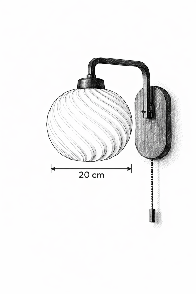 Modern Viola Aplik | Dekoratif Gövde | İpli Anahtarlı | Minimal Duvar Lambası