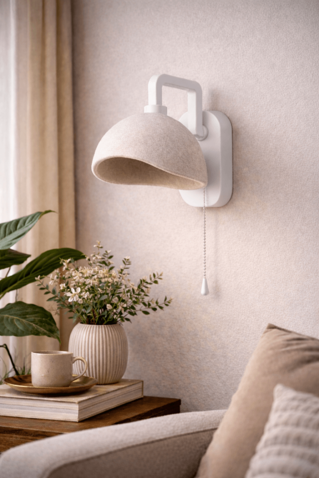 Şarjlı Kablosuz LED Duvar Apliği – Modern Başucu Lambası