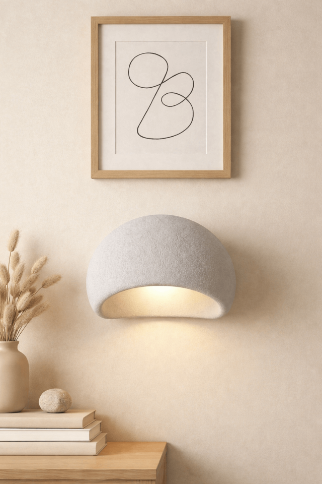 Şarjlı Kablosuz Duvar Apliği Beton Görünümlü LED Modern