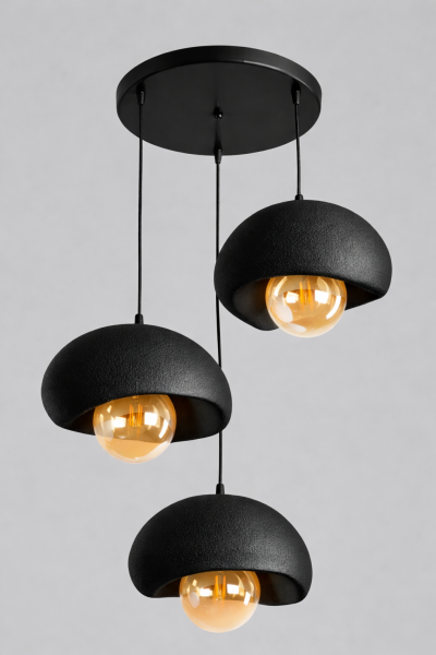 Modern 3’lü Beton Sarkıt Avize | Sade ve Zamansız Aydınlatma