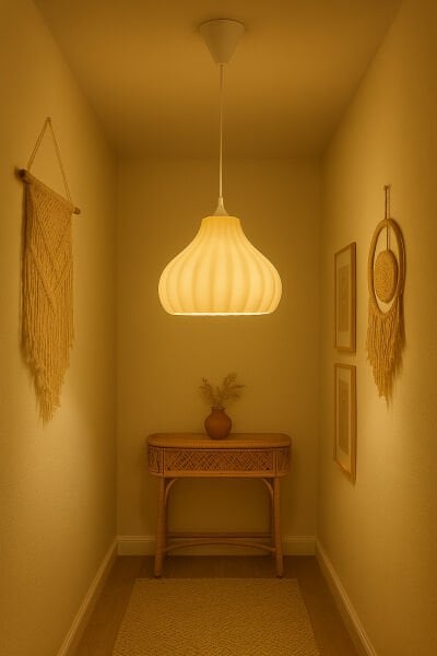 Laura Tekli Modern Beyaz Sarkıt Avize | Salon Mutfak Oturma Odası Hol Avize Aydınlatma